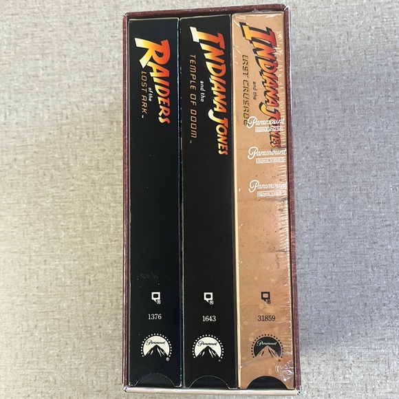 Indiana Jones Trilogy Box Set (VHS, 1989) Raiders of the Lost Ark Temple Doom - Picture 7 of 9